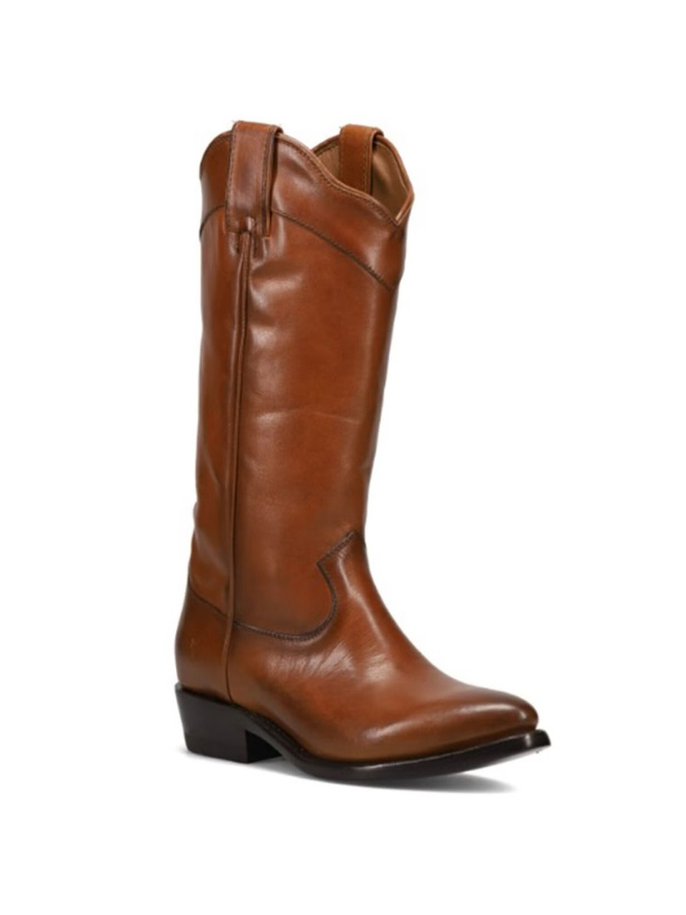 Never worn Frye Billy Pull On Western Boots in Cognac Brown